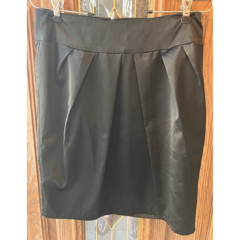 Mossimo Women's Size‎ 4 Pencil Skirts Pleated Black Zipper Closure Lined Stretch